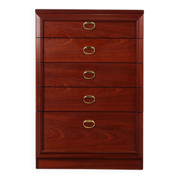 Commode en acajou, design danois, années 1980, fabrication : Danemark