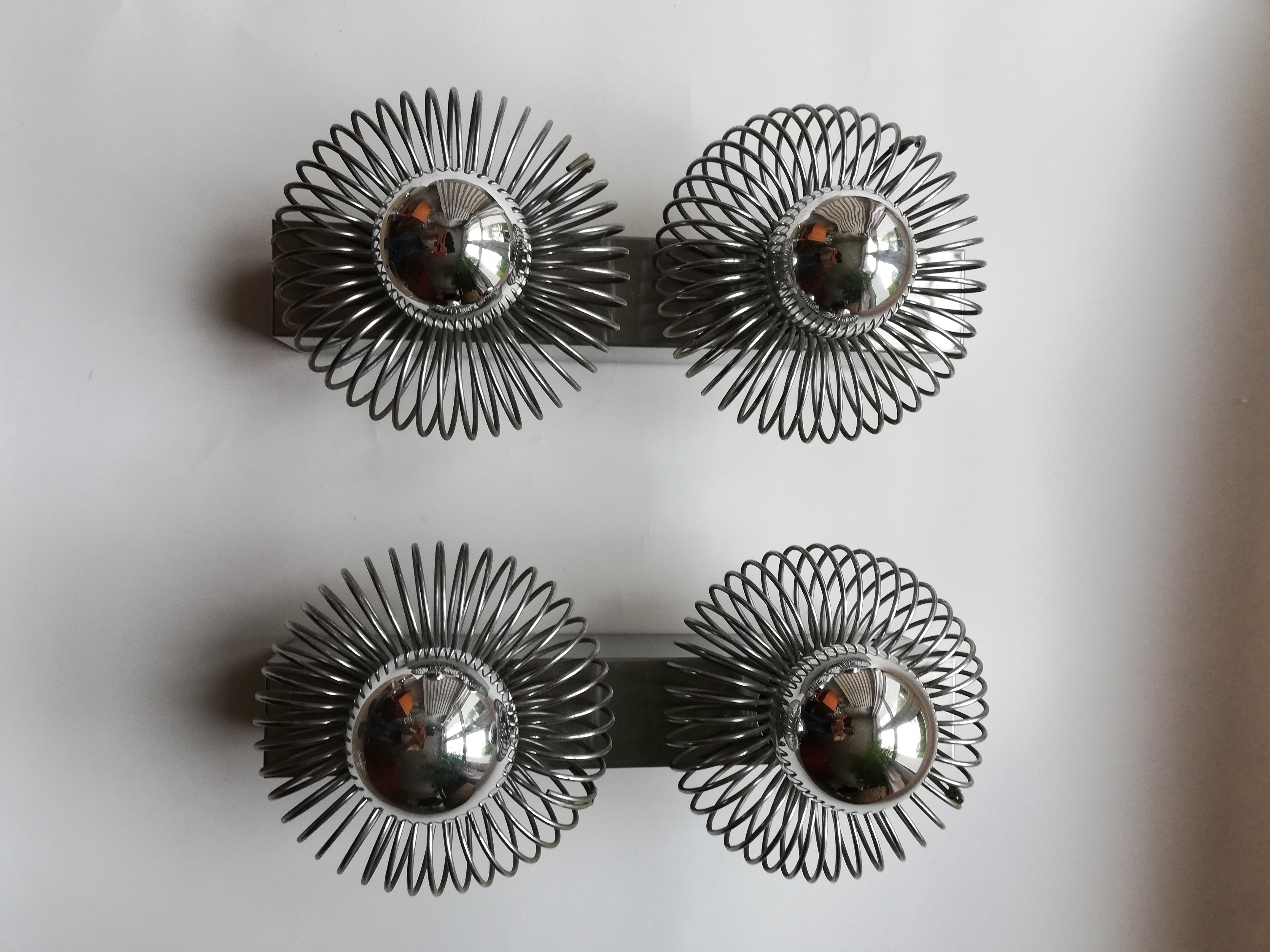 Space age sconce by Andréa Lazzari 70s