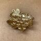 Old vintage grape cluster shaped gold metal pocket tray