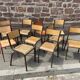 Set of 10 mismatched industrial chairs vintage mullca