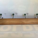 Old coat rack green balls wood metal