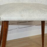 Lot of 2 grey white leatherette Chair