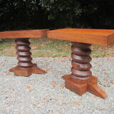 Pair of bedside tables press screws