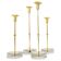 Set of 4 mid-century candle holders Ystad Metall, Sweden, 1950s