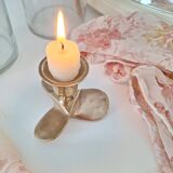 Solid brass propeller candlestick