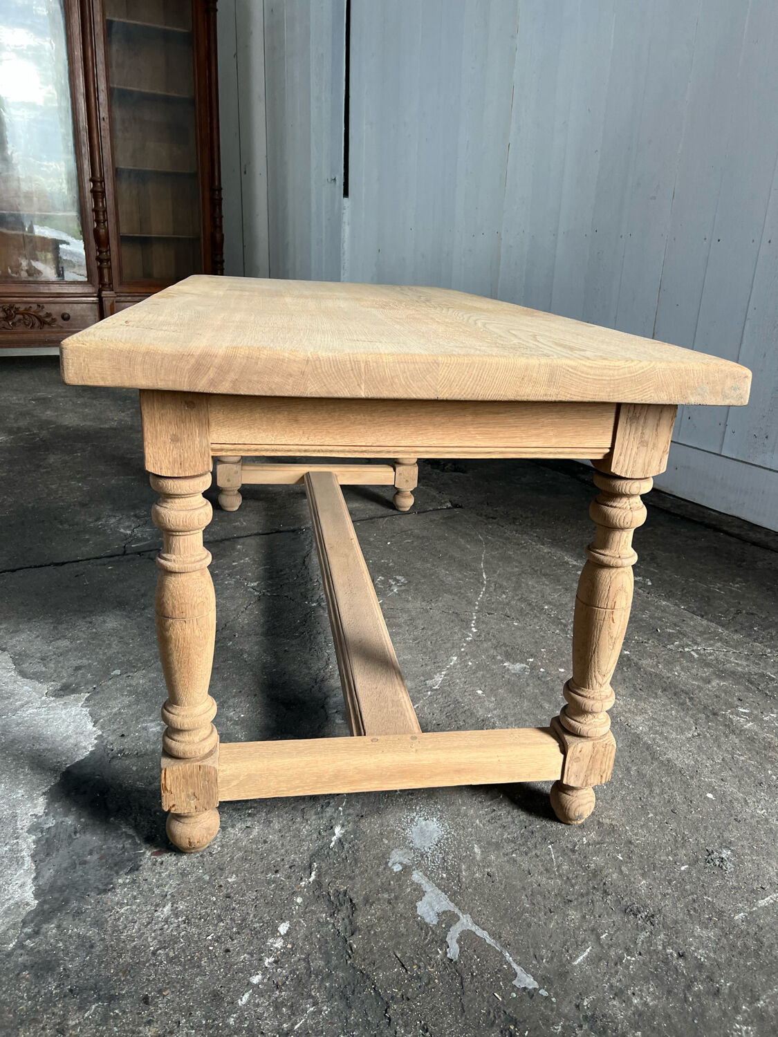 Stripped farmhouse table