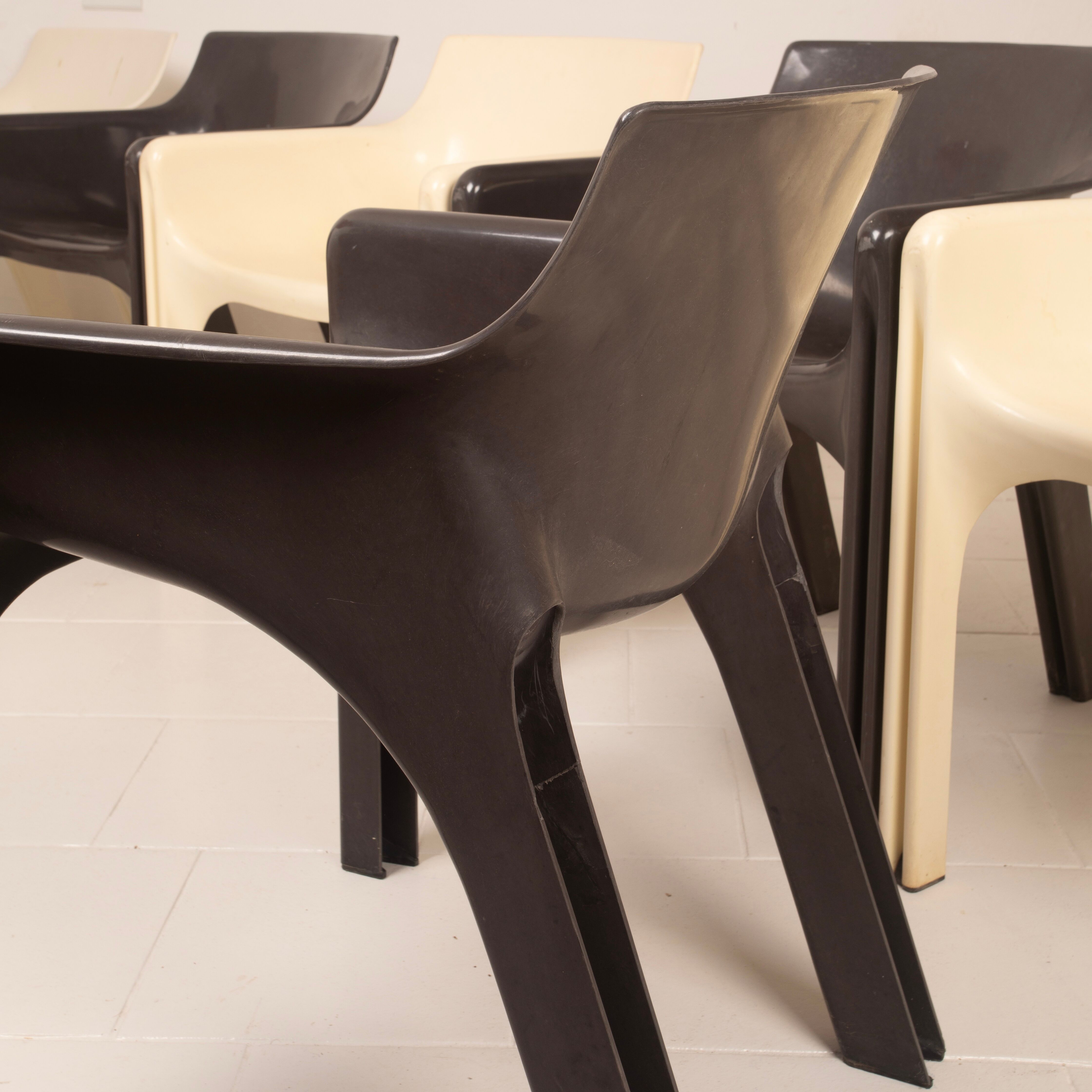 Ensemble de six fauteuils Gaudì par Vico Magistretti pour Artemide