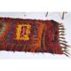 Vintage Turkish Hand-Knotted Wool Cotton Red Kilim Runner Rug 100x248