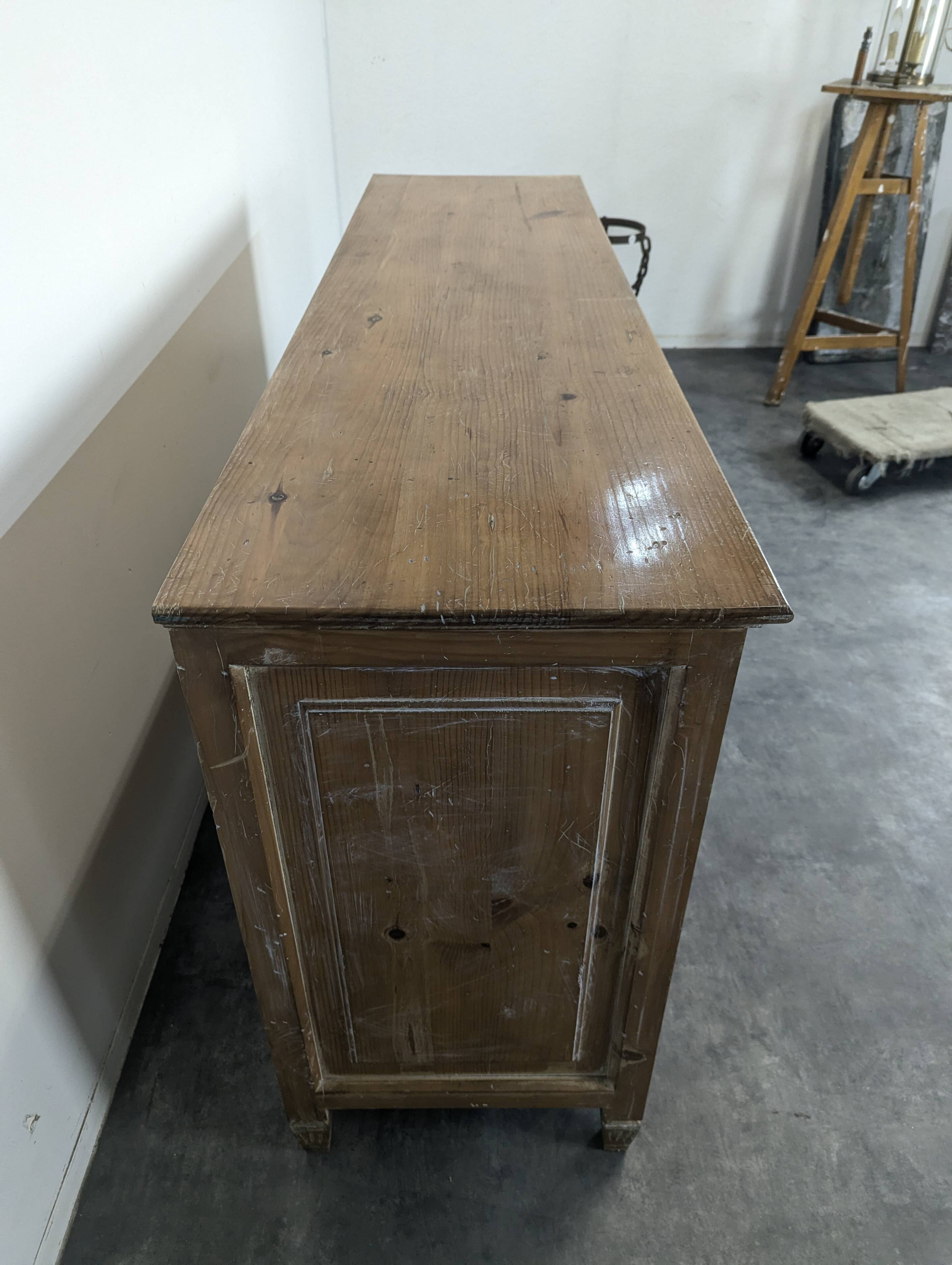 Directoire-style enfilade in knotty pine