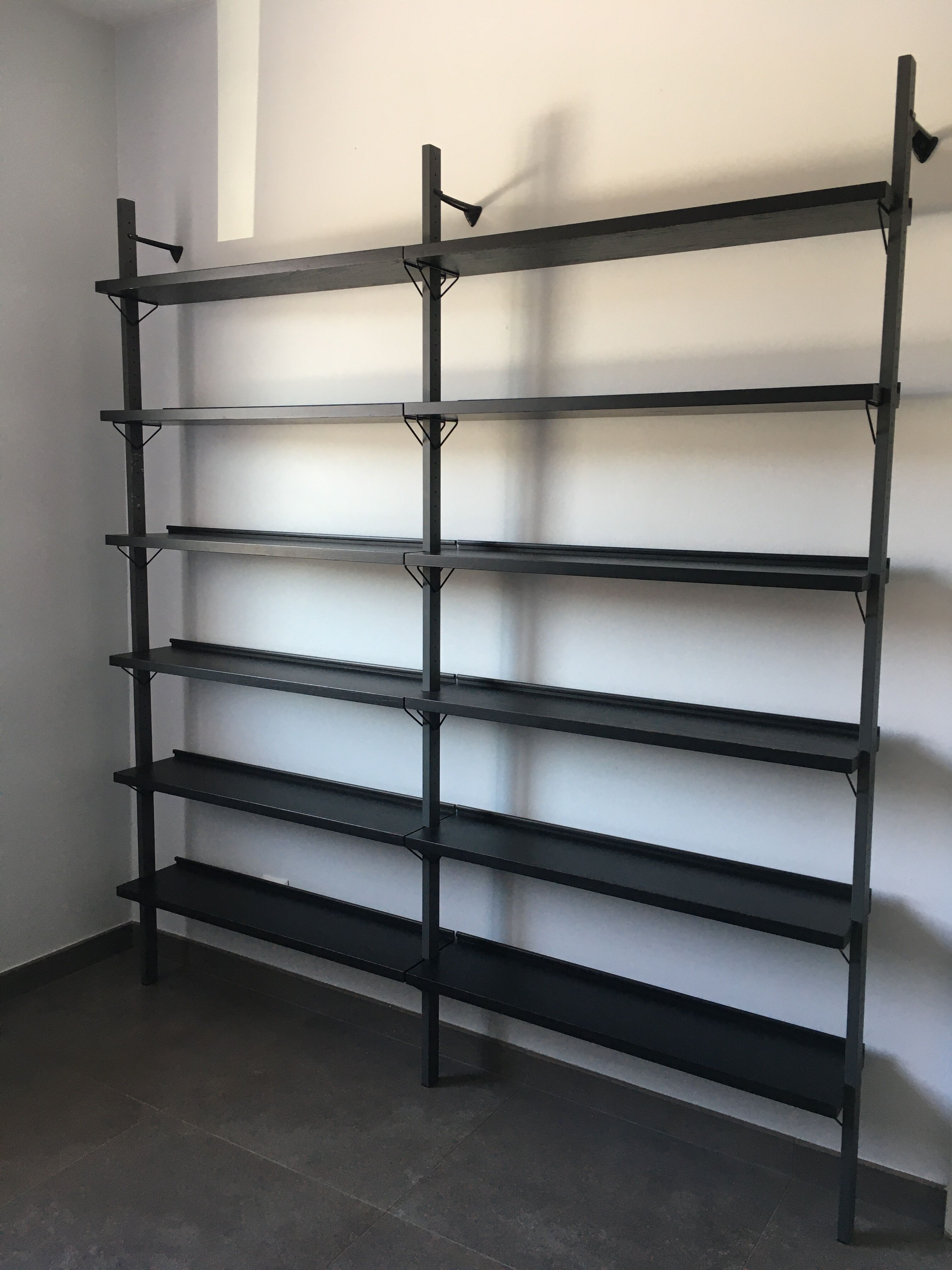 Scandinavian modular wall bookcase pira sweden 60s