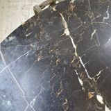 René Drouet coffee table in metal and black marble