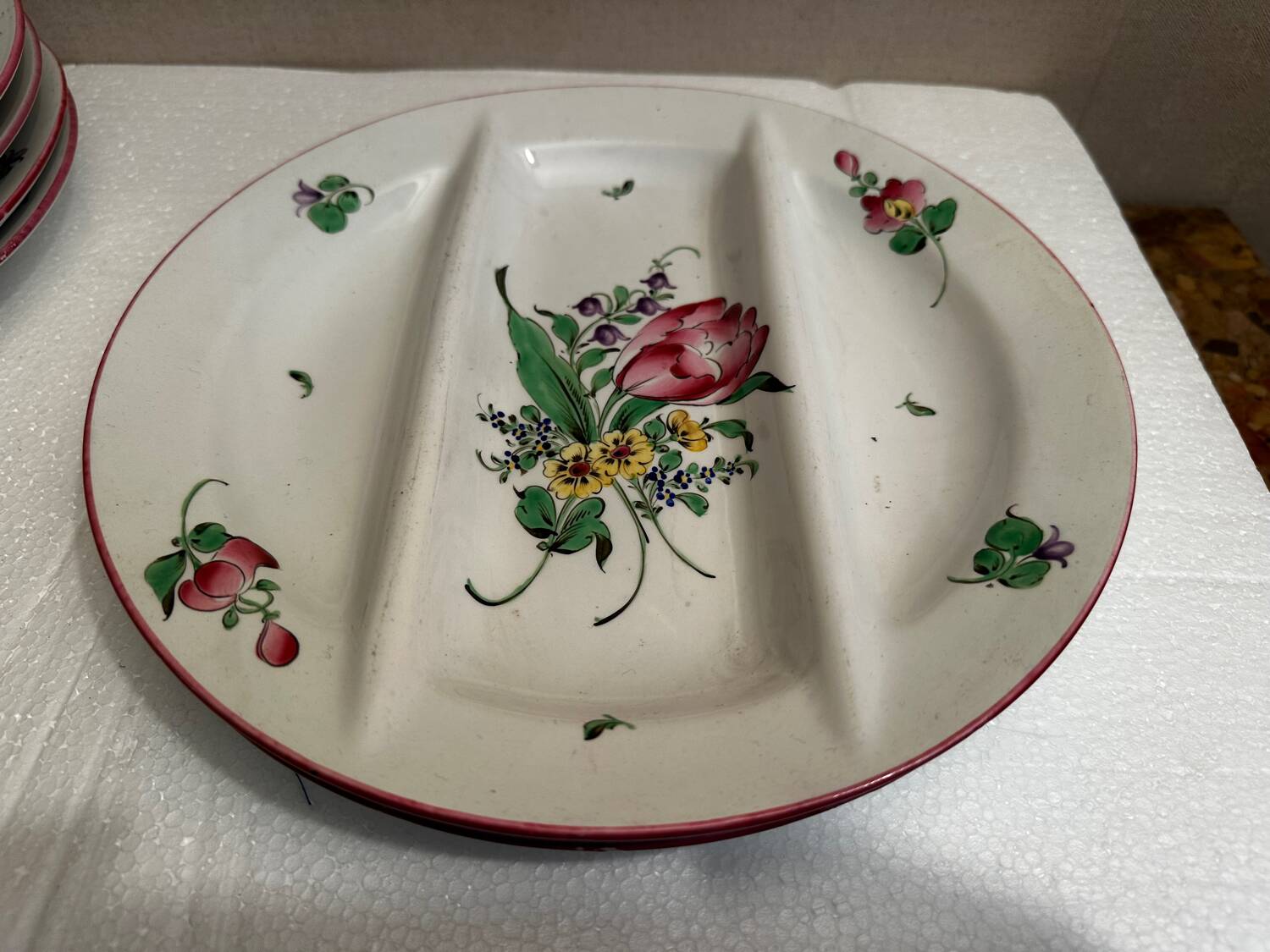 6 asparagus plates Luneville early 20th century