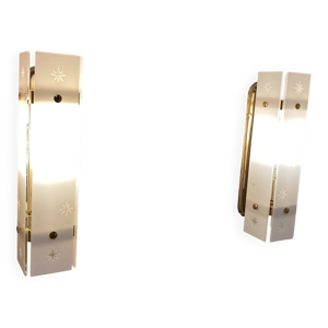 Paire d'appliques verre - scandinave