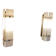 Pair of glass wall lights scandinavian design 1960.