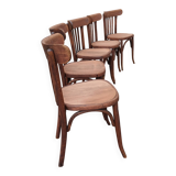 5 Thonet wooden bistro chairs