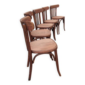 5 Thonet wooden bistro chairs