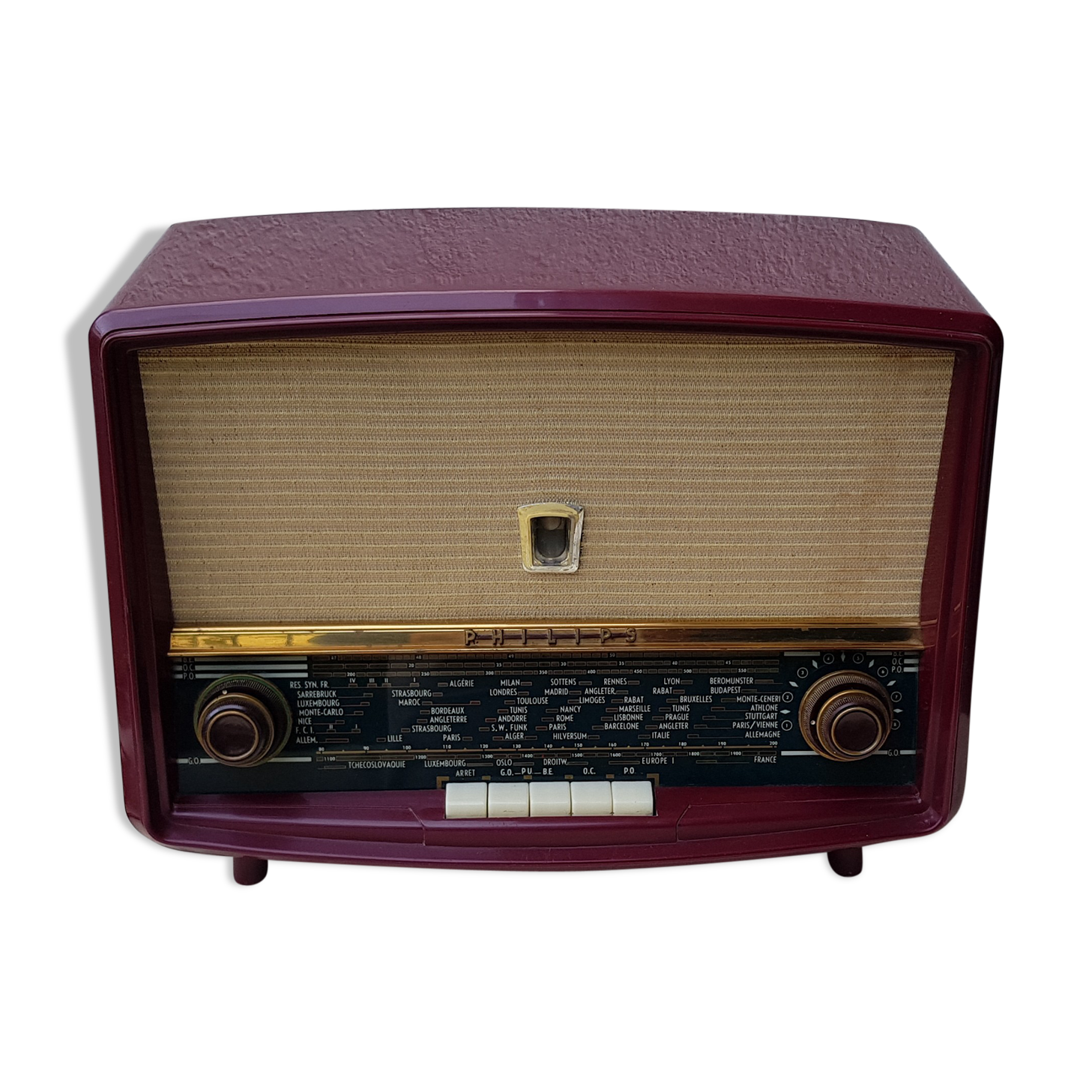 Red Bakelite TSF radio station