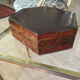 Old varnished wooden box