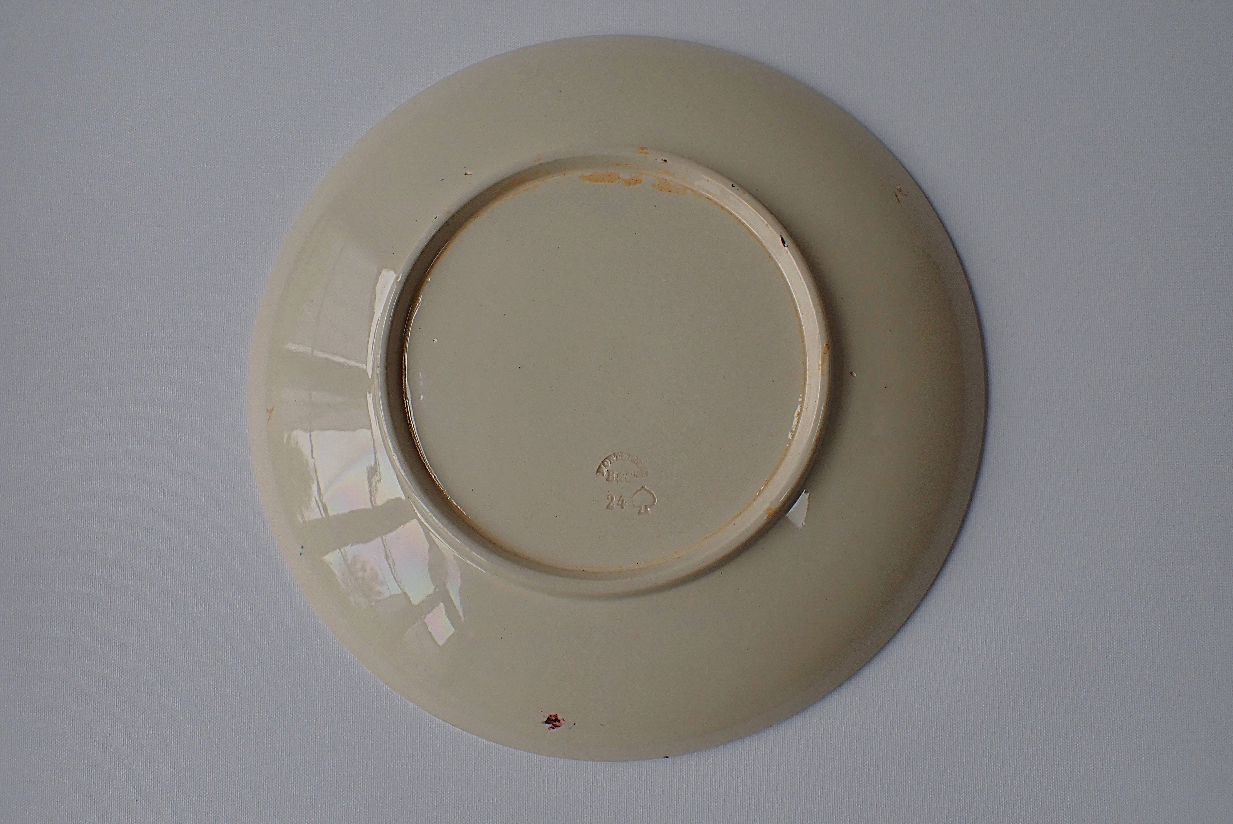 Decorative plate - Late 19th century - Creil & Montereau