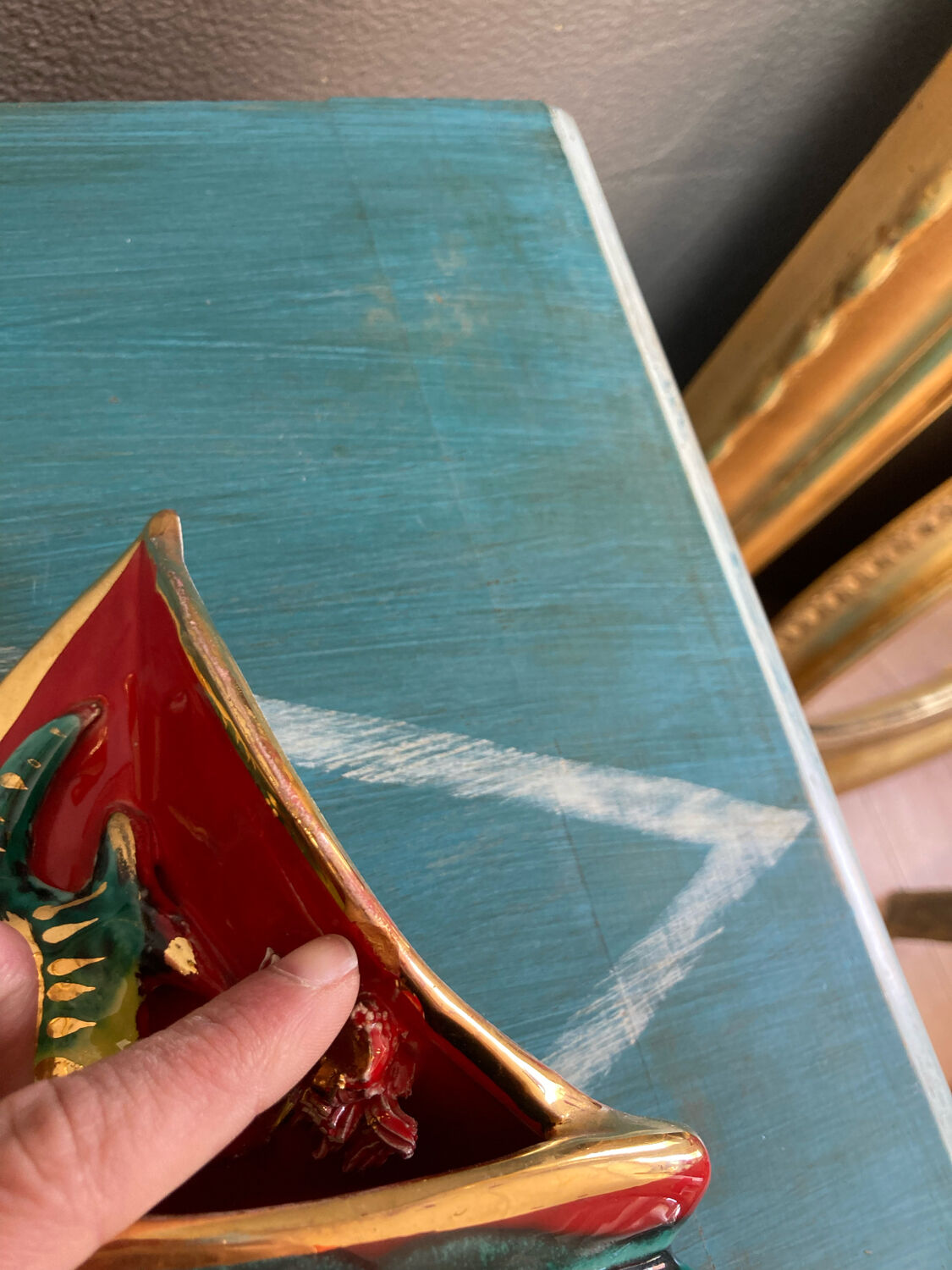 Night light lamp Ceramic fish Vallauris