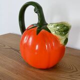 Pichet en barbotine citrouille