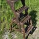 Chair, library step stool