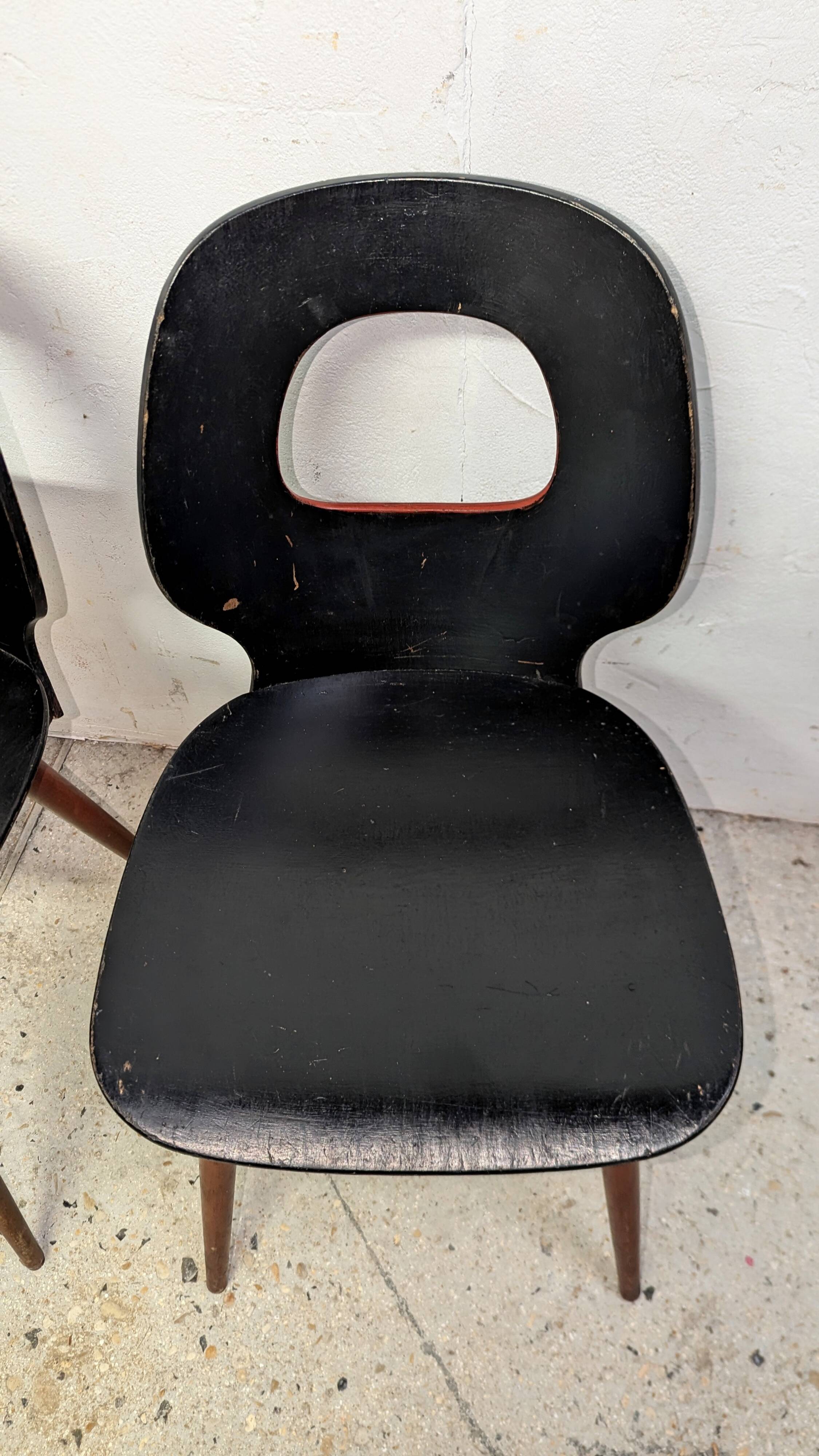 Pair of Baumann chairs, eye type.