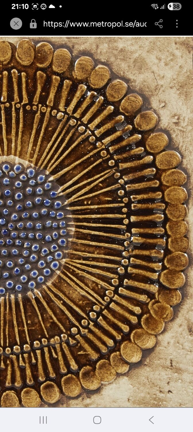 Lisa Larson tile series Unik "Sunflower" - Gustavsberg