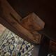 Antique solid wood side table