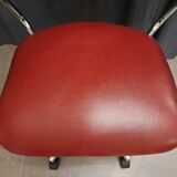Kevi armchair in skai and chrome metal