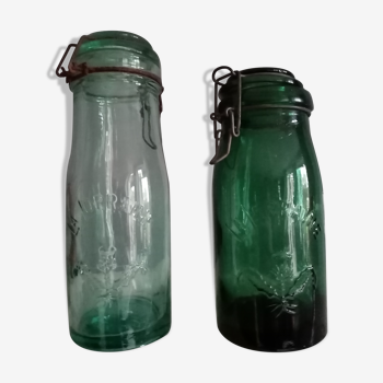 Vintage glass jar 1 l brand La Lorraine
