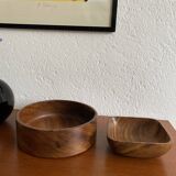 Set 2 Vintage Wooden Dishes