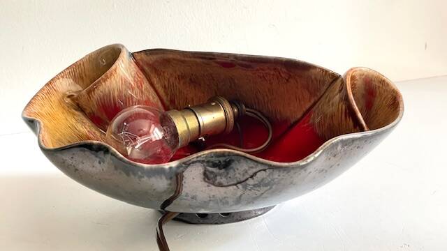 Lampe coquillage vallauris vintage