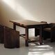 Set of 4 Art Deco armchairs in rosewood veneer, circa 1930.