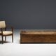 Table basse en chêne rustique vernaculaire, France, 20e siècle