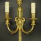 Large Louis XVI style ram's head and urn wall lamp - gilded bronze