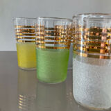 Series of 6 vintage glasses