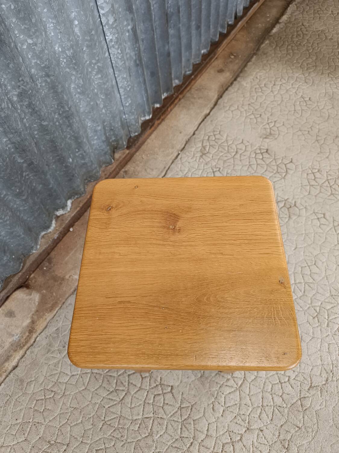 Vintage oak farmhouse stool