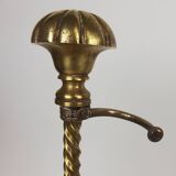 Pair of neo-gothic style bronze andirons