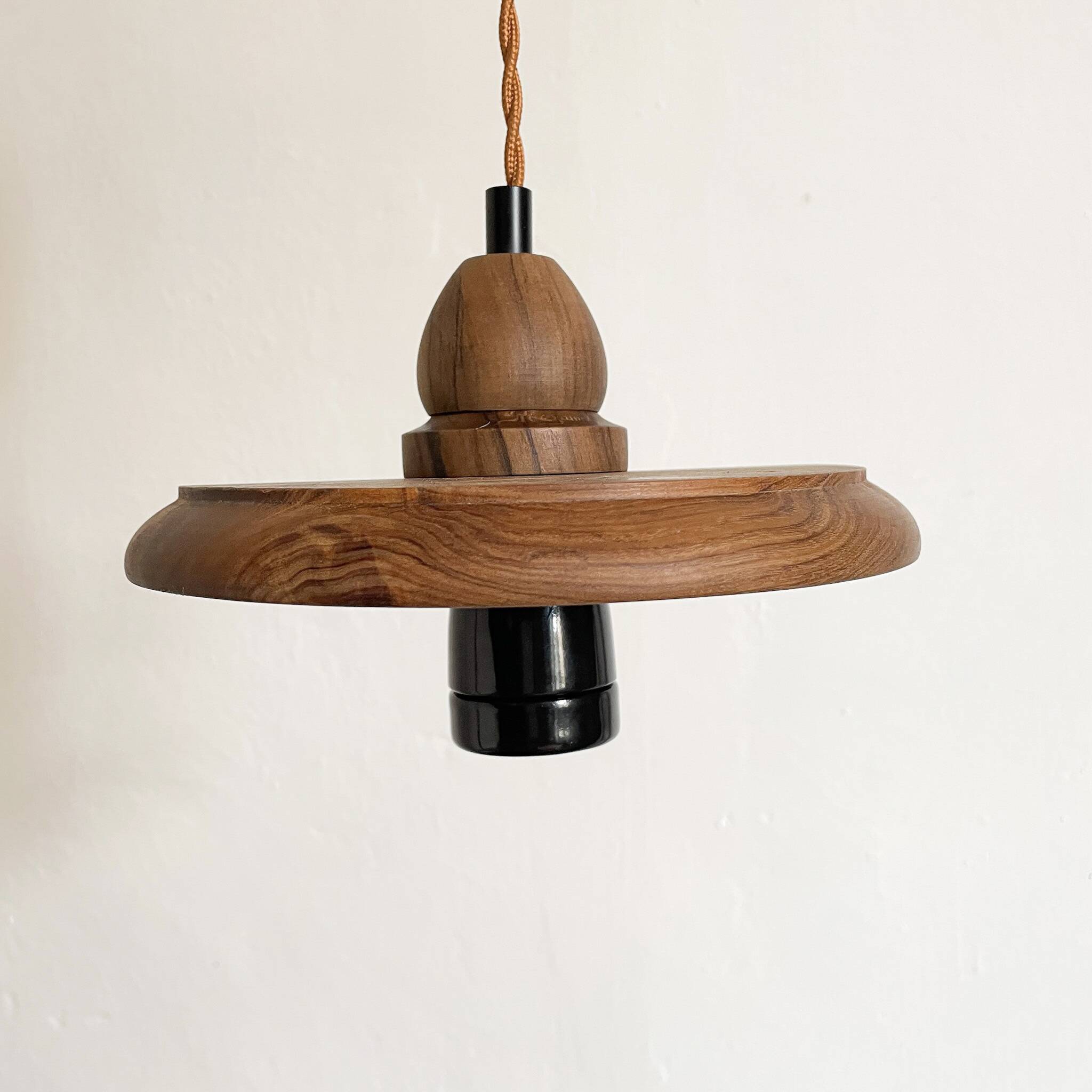 Vintage wooden pendant light