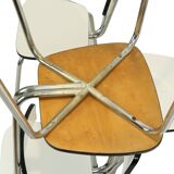 Set of 6 Gray Formica Chairs Chrome Dining Room Chairs Sixties