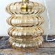 Vintage pendant lamp in golden glass