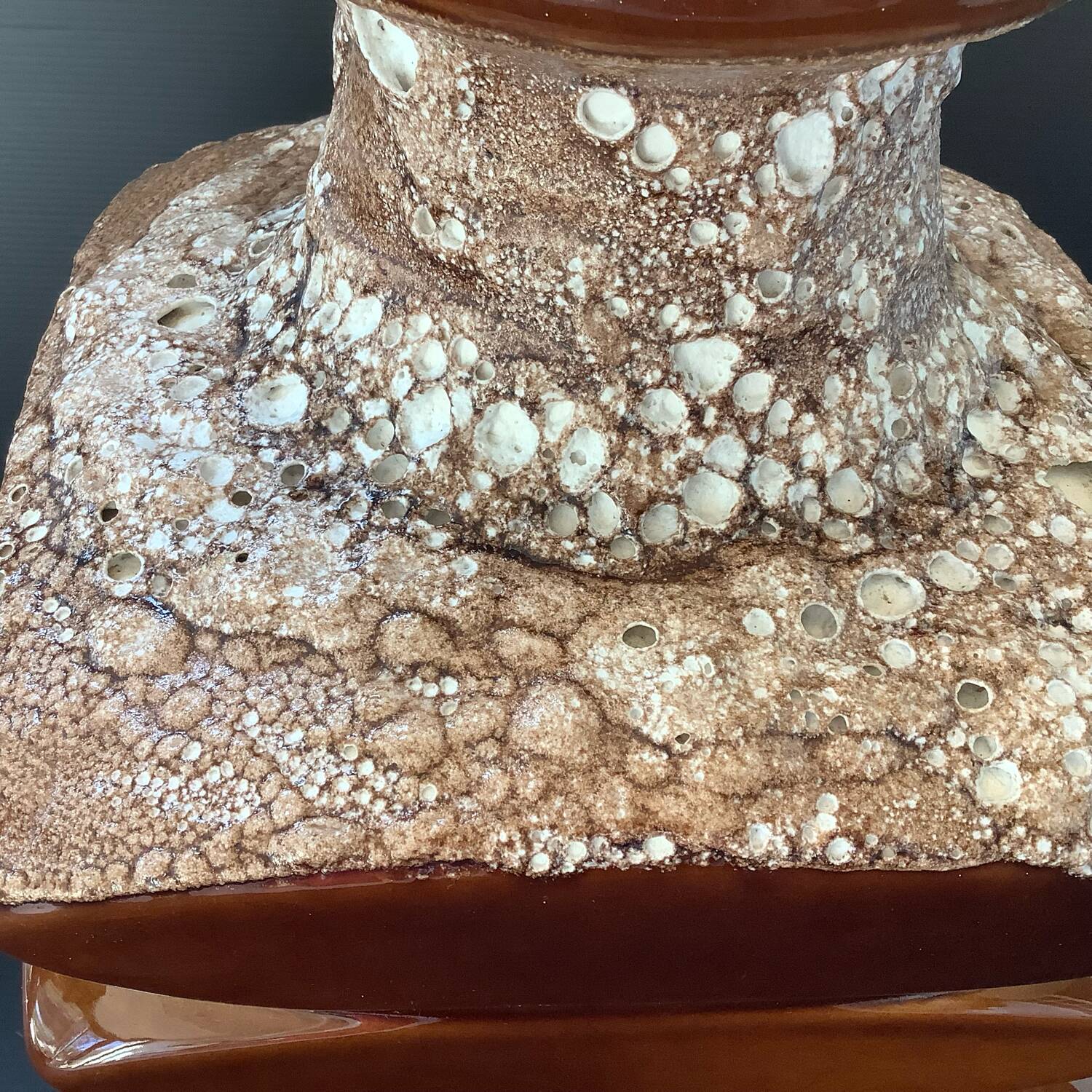 Vintage Faceted Fatlava Cari Zalloni Globe White Glass Lamp 1970 Steuler