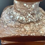 Lampe  Vintage Facette Fatlava Cari Zalloni Globe Verre Blanc 1970 Steuler