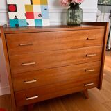 Vintage chest of drawers with splayed legs