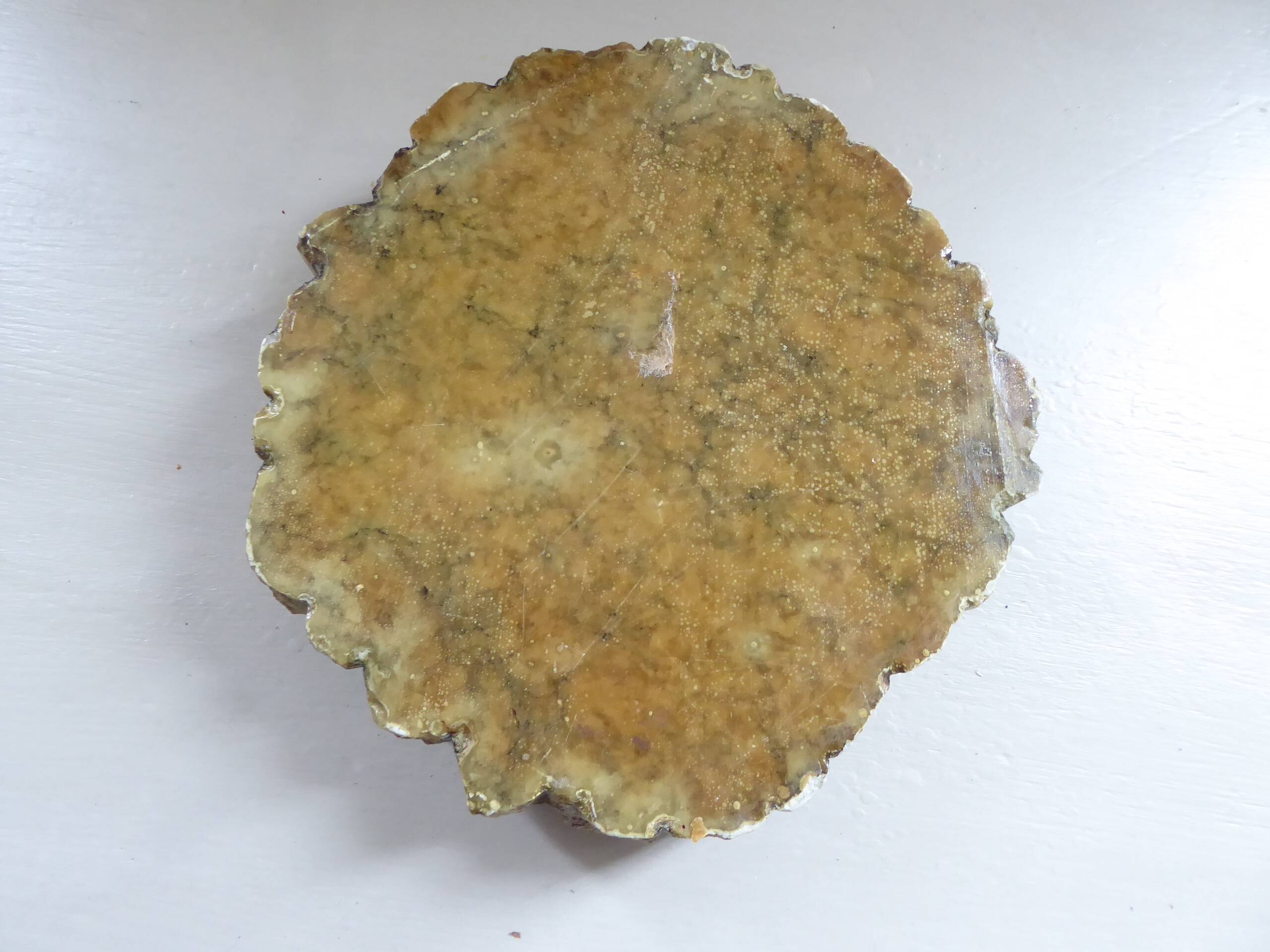 Imposing vintage alabaster ashtray