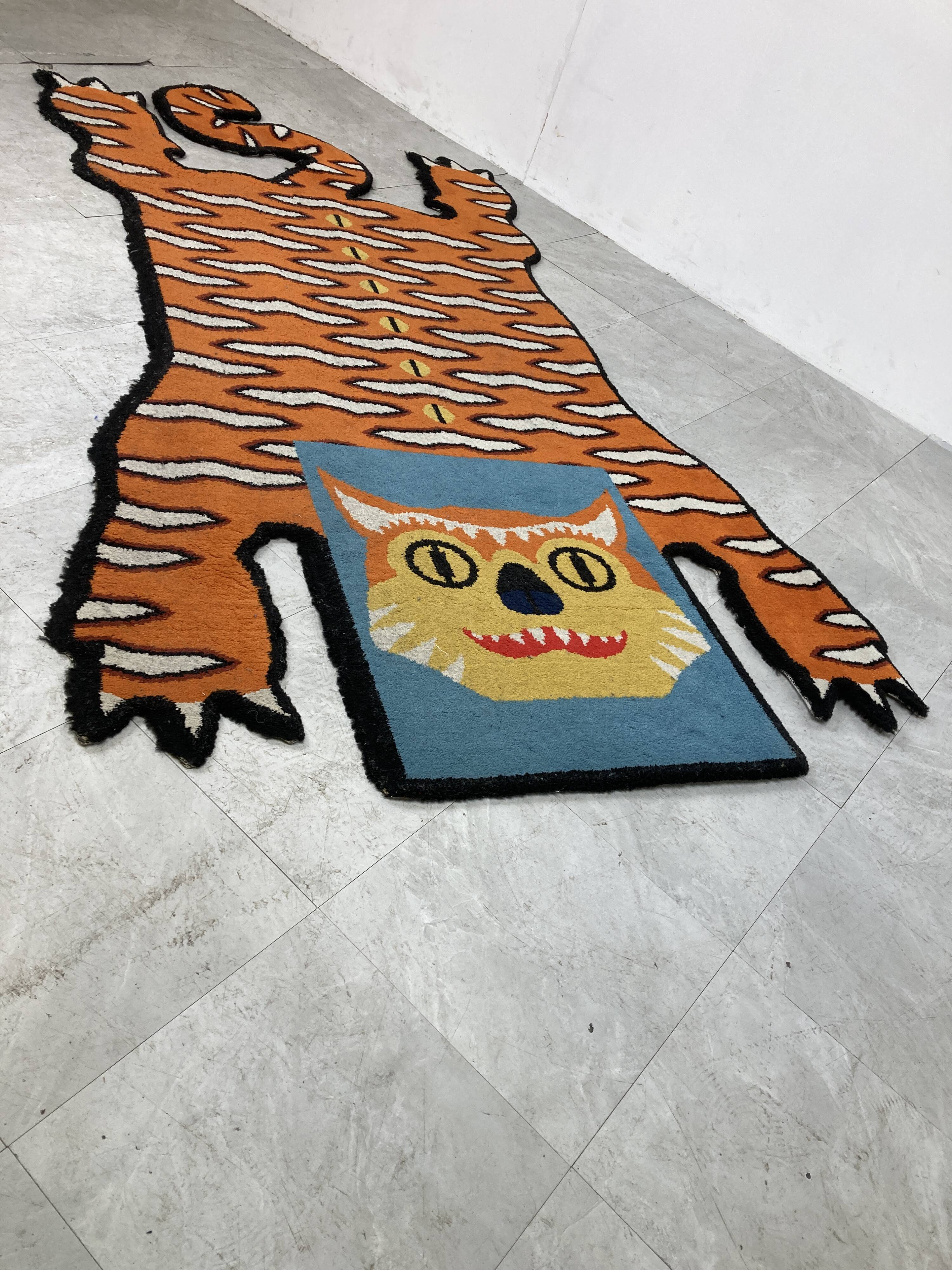 Tiger shaped rug by Walter van Beirendonck for Ikea, 1990s