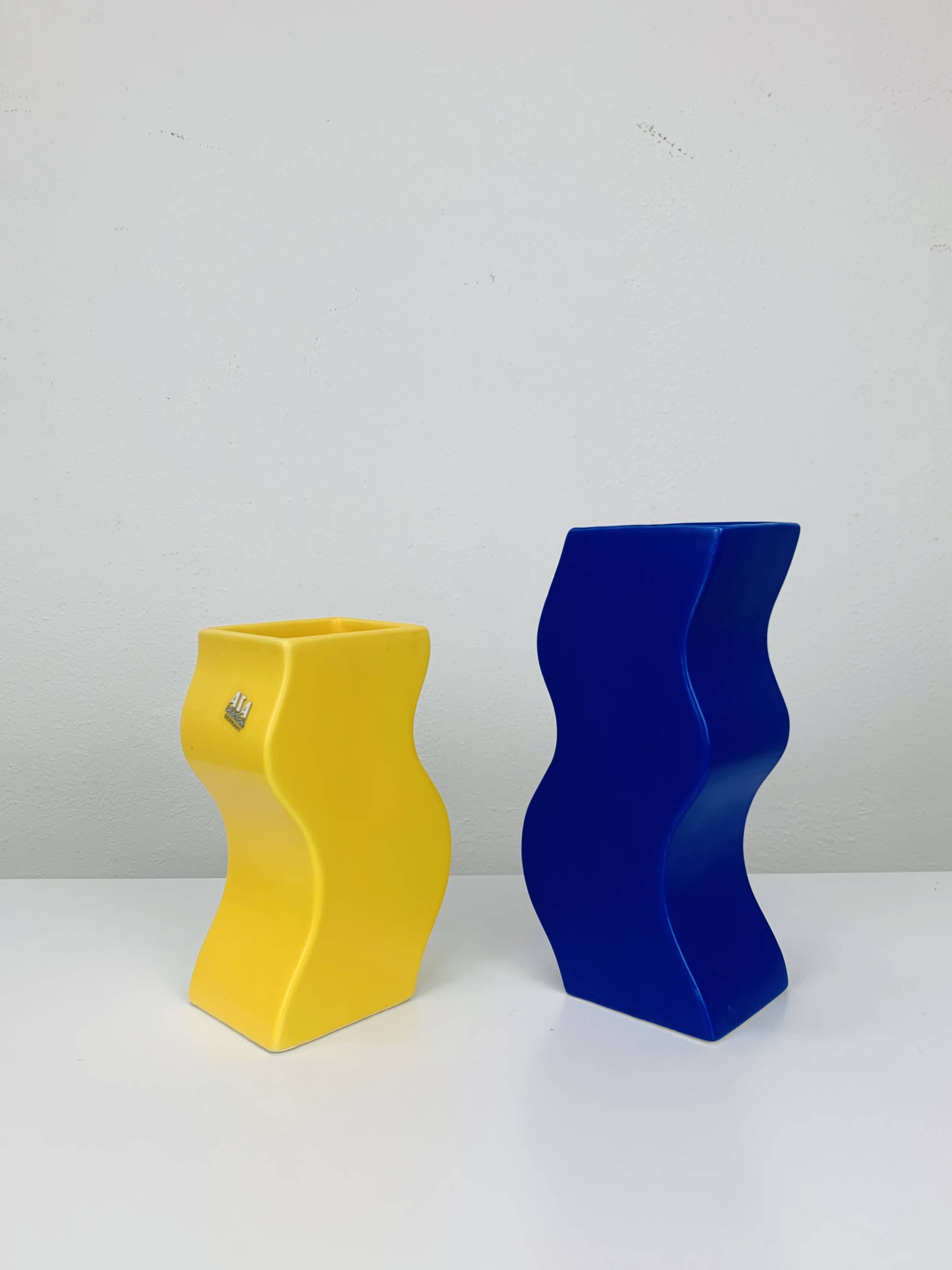 Pair of Asa vases, 80s ceramic, vintage