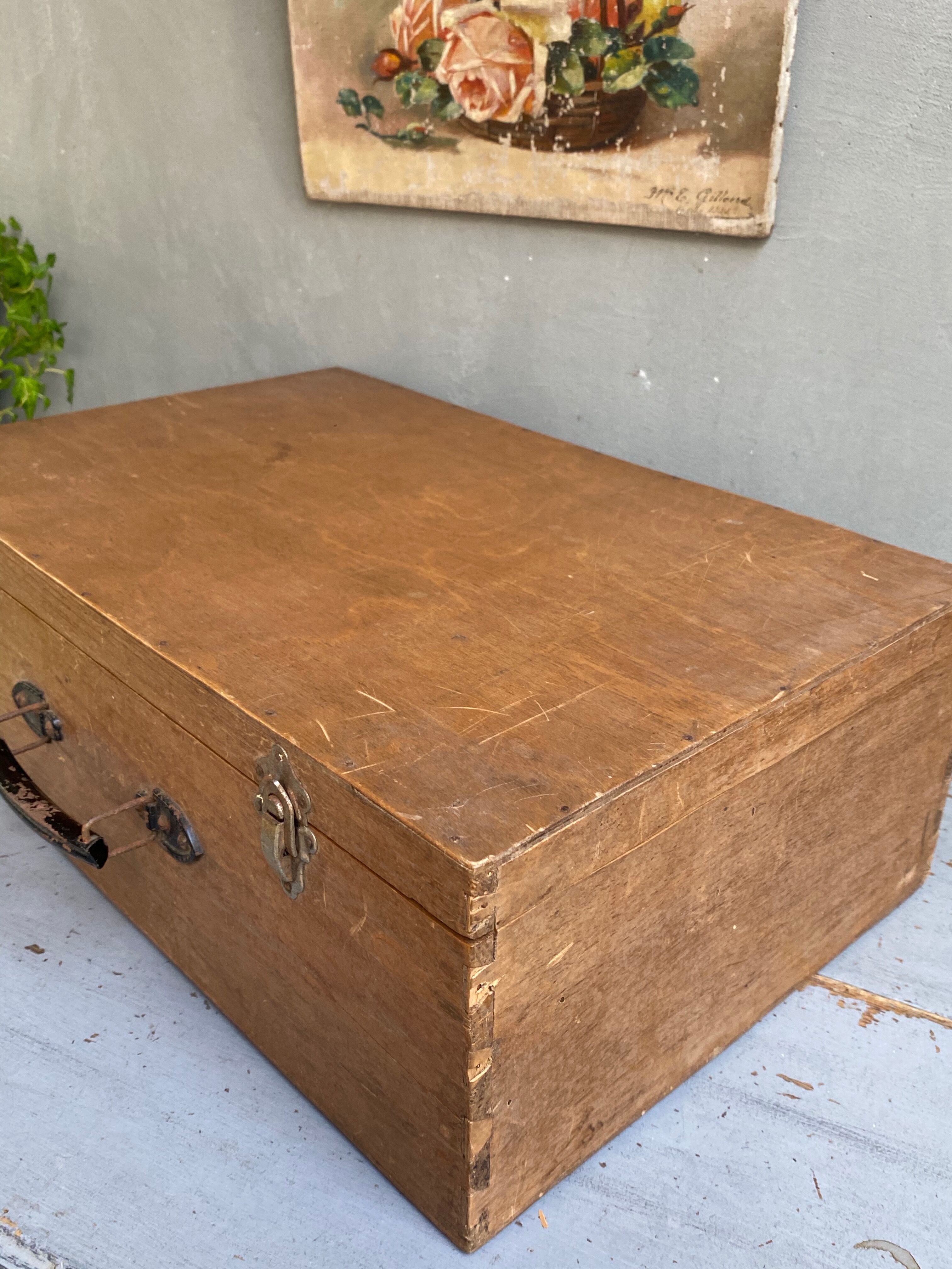 Wooden suitcase