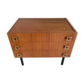 Commode en acajou et métal, France 1960